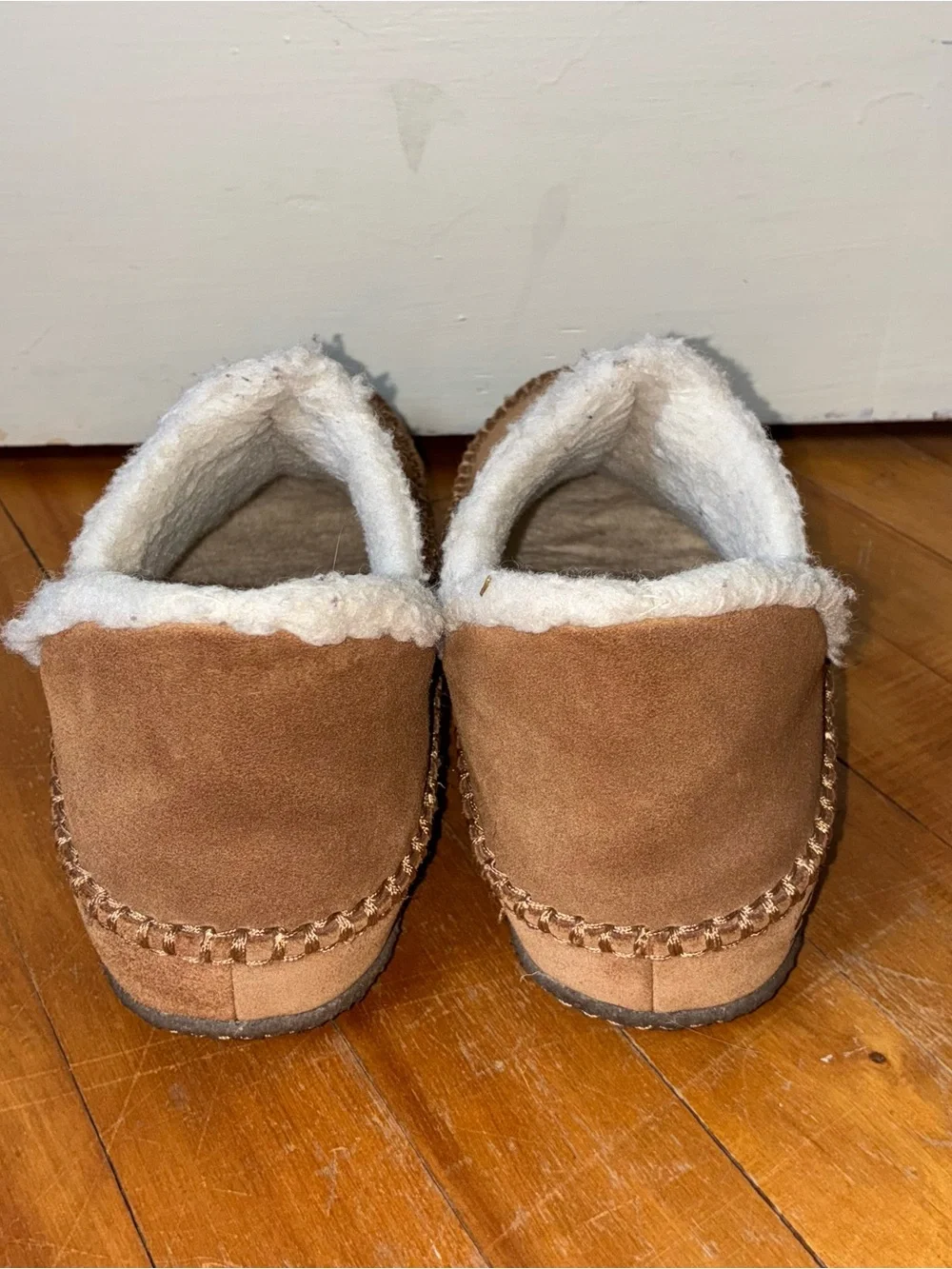 Sorel Men's Chestnut Suede Shearling-Lined Slip-On Mules